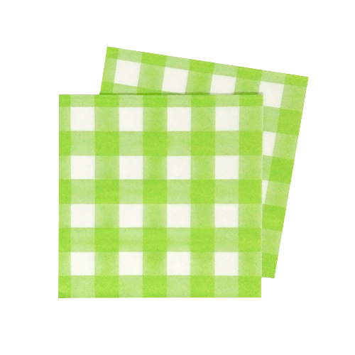 Gingham Green Napkins